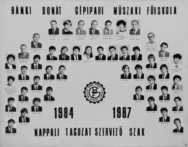 BNKI DONT GPIPARI MSZAKI FISKOLA NAPPALI TAGOZAT SZERVEZ SZAK 1984-1987